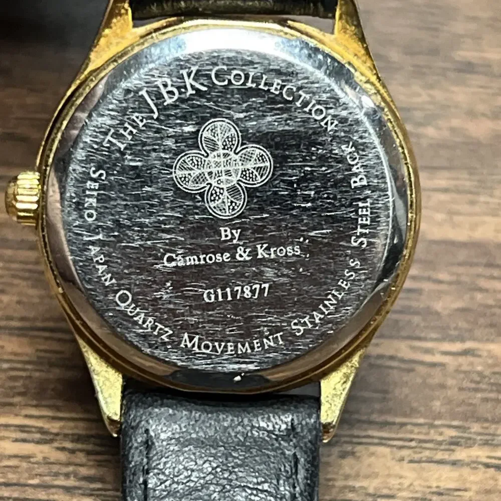 Camrose & Kross JBK Collection Japan Gold Tone Quartz Crystal Watch, G117877.